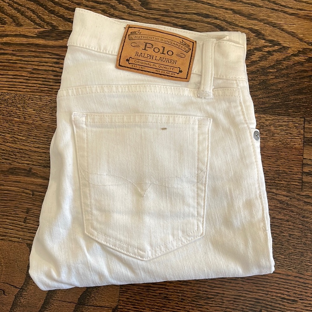 Polo Ralph Lauren Mid Rise White Jeans